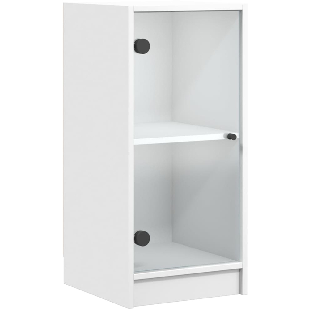 vidaXL Single Door White Side Cabinet Image 2