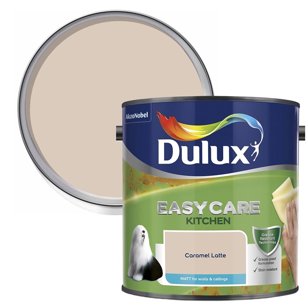 Dulux Easycare Kitchen Caramel Latte Matt Emulsion Paint 2.5L Image 1