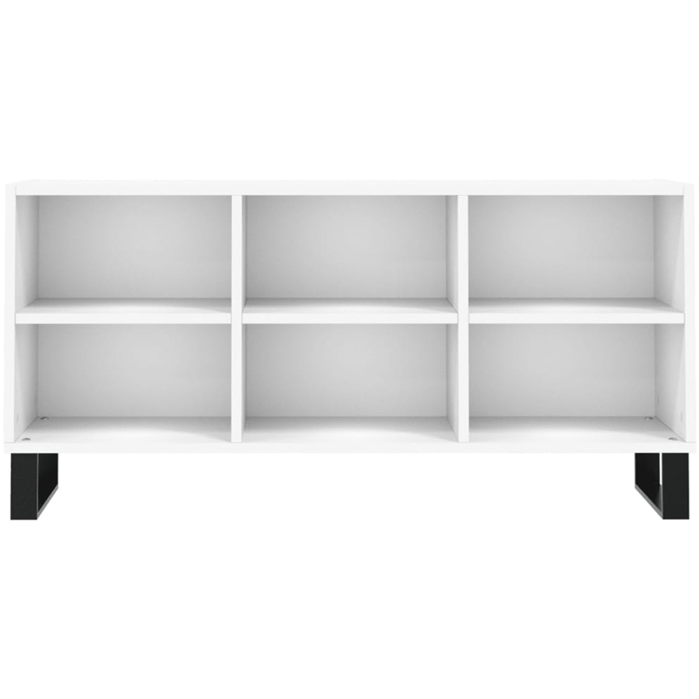 vidaXL 6 Shelf White TV Cabinet Image 4