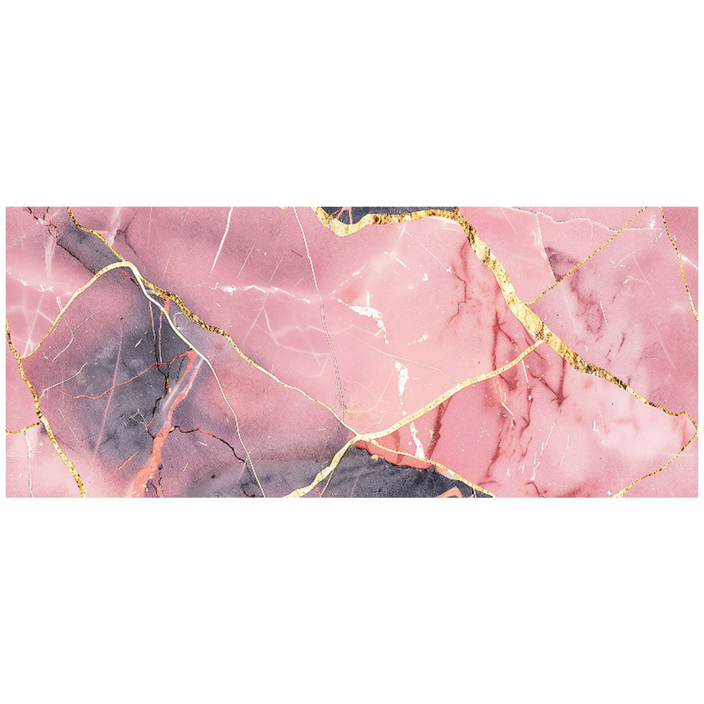 Warren Reed Designer Rose and Gold Marble Effect Bathroom Splashback 25 x 60cm Image 2