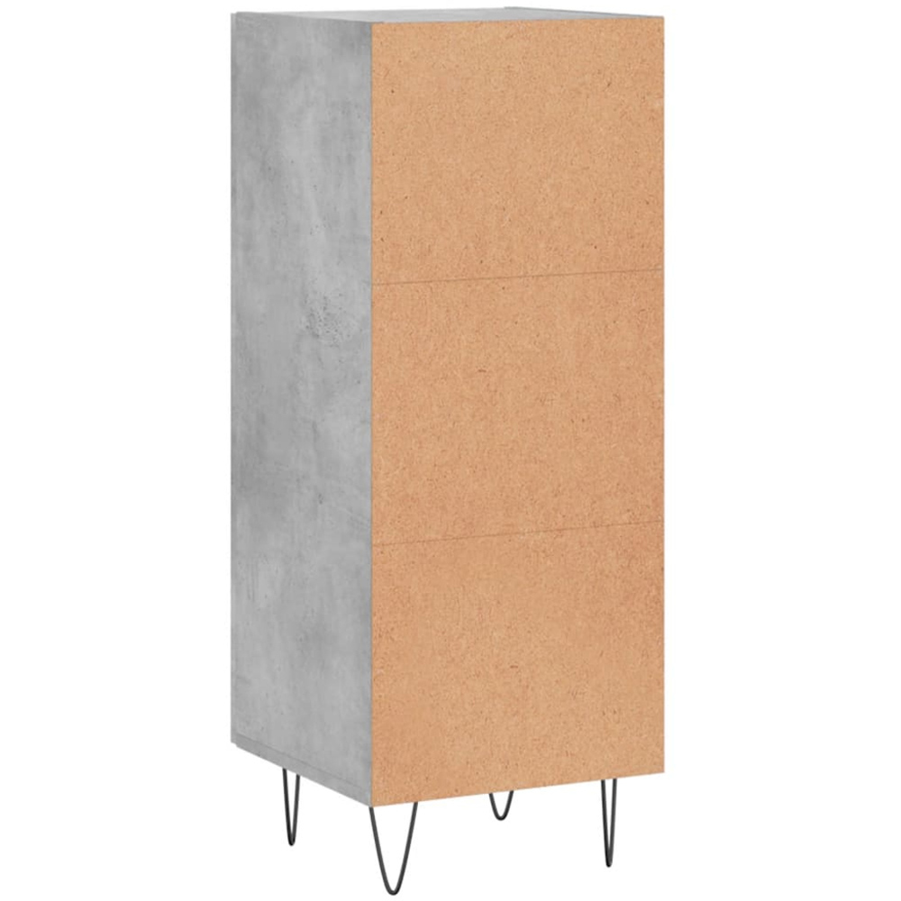 vidaXL Single Door 3 Shelf Concrete Grey Sideboard Image 8