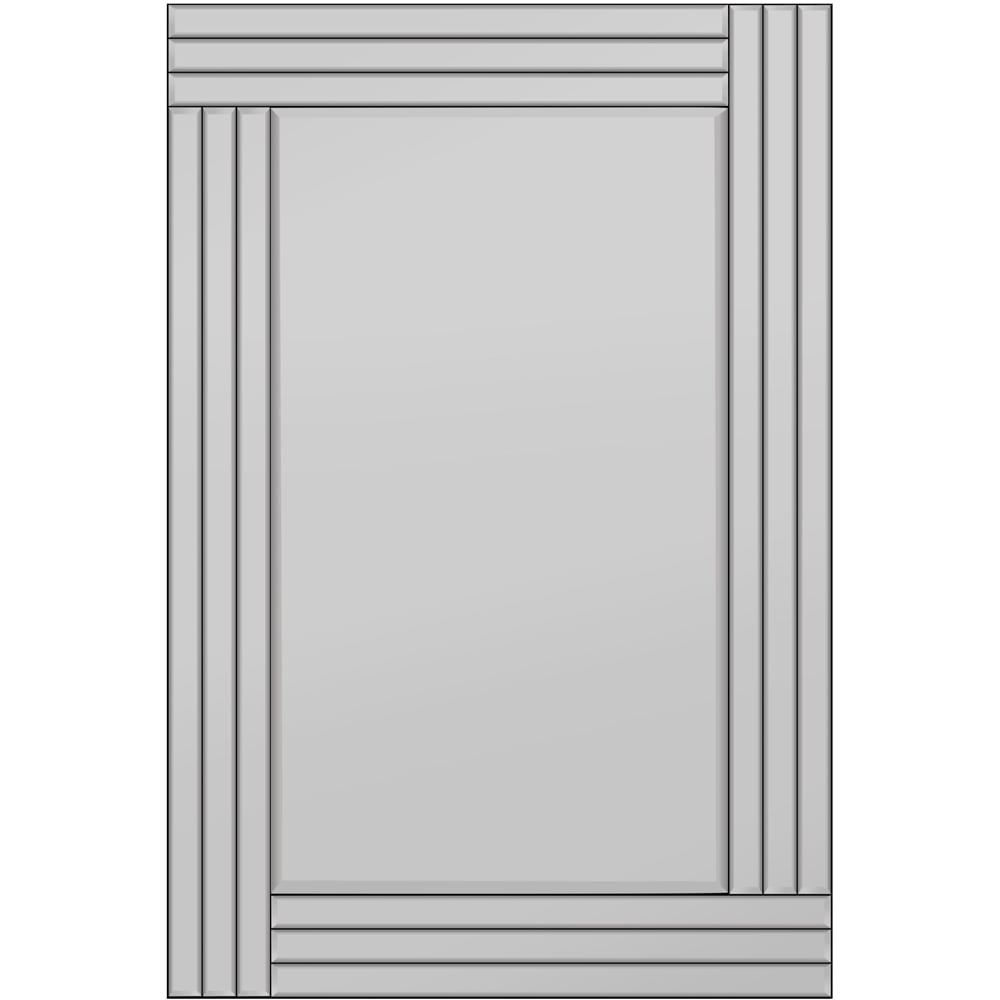 Oakley Triple Edge Bevelled All Glass Mirror 90 x 60cm Image 1