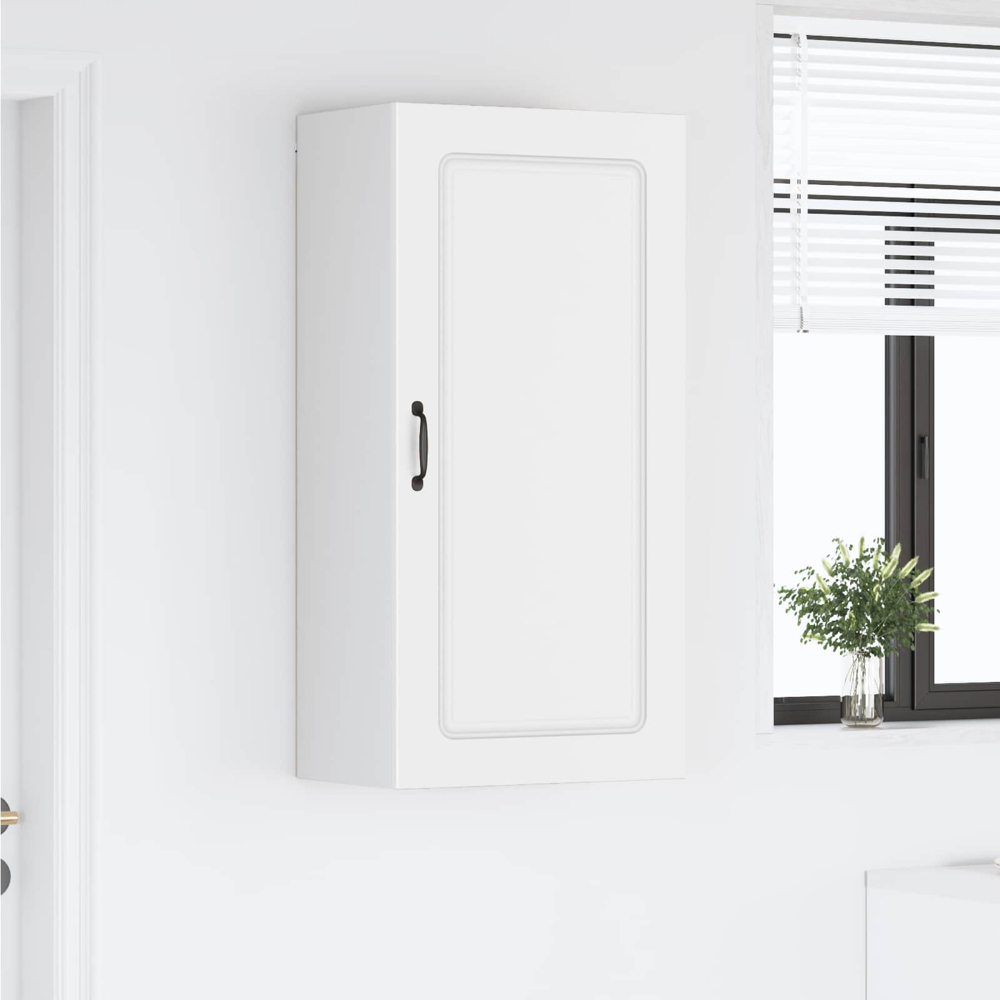 vidaXL Single Door White Kitchen Wall Cabinet Image 9
