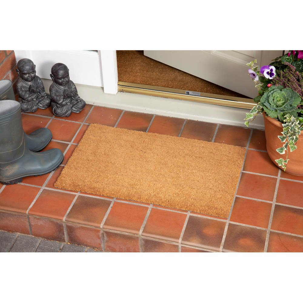 Astley Natural Plain Coir Doormat 45 x 75cm Wilko