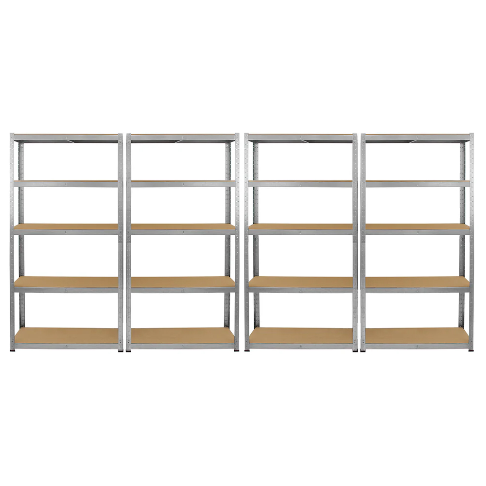 Monster Shop Galwix Galvanised Steel Shelve Racking 90cm Set of 4 Image 1