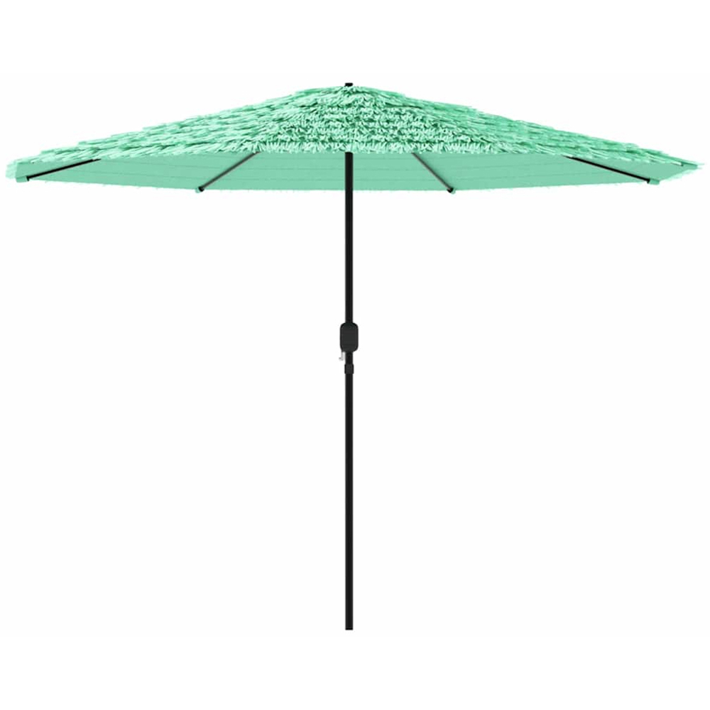 vidaXL Green Straw Top Garden Parasol with Steel Pole 3.2m Image 4