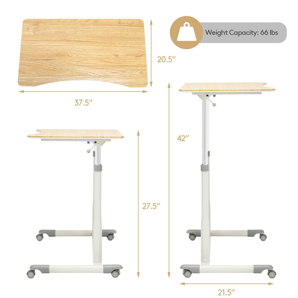 Costway Height Adjustable Laptop Table Image 9