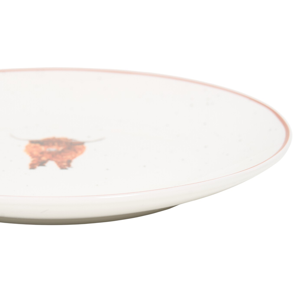 Highland Cow Side Plate White Image 3