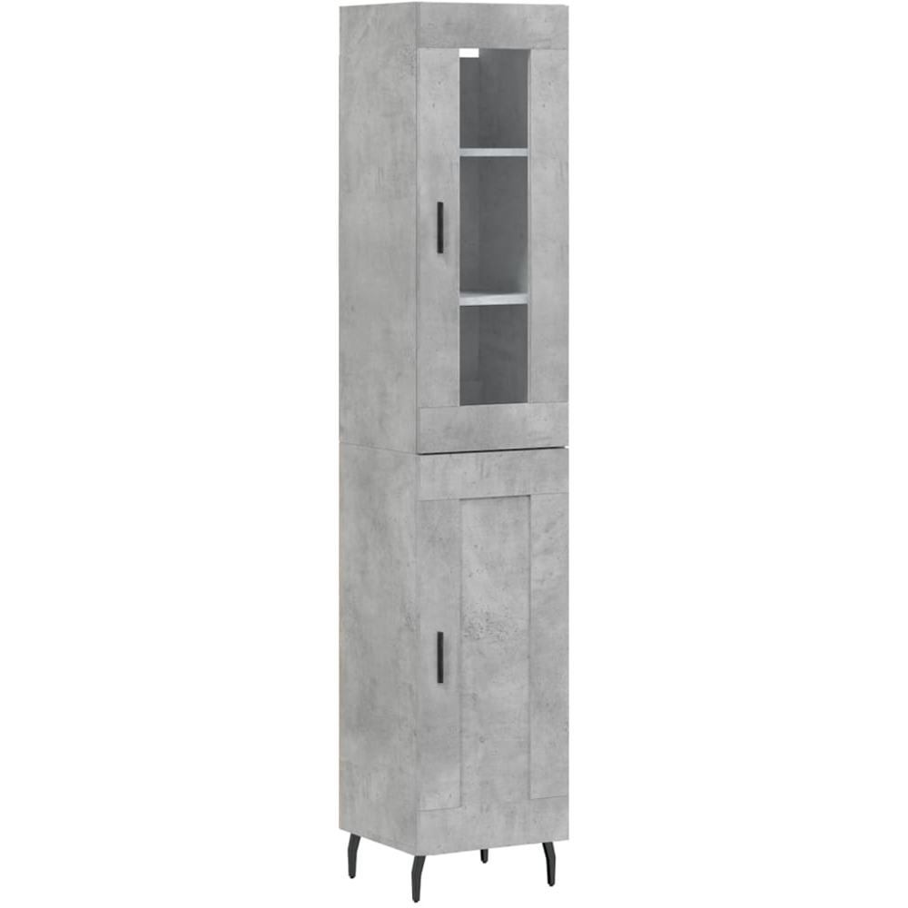 vidaXL 2 Door Concrete Grey Highboard Image 2