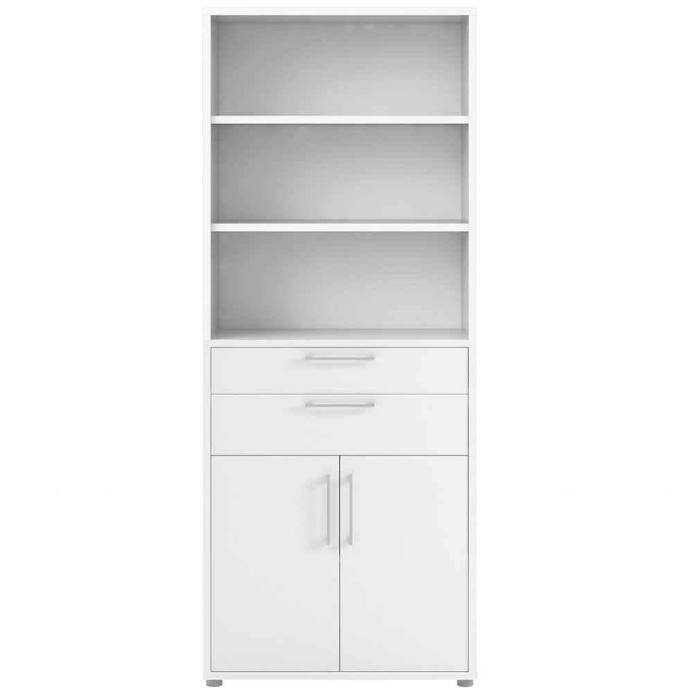 Florence 2 Door 2 Drawer 3 Shelf White Bookcase Image 3