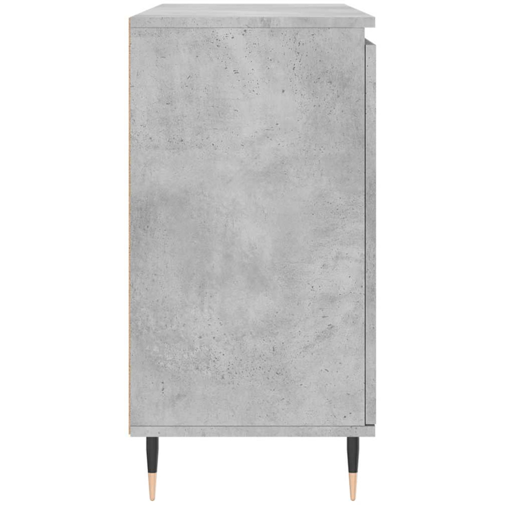 vidaXL 2 Door 2 Drawer Concrete Grey Wooden Sideboard Image 7