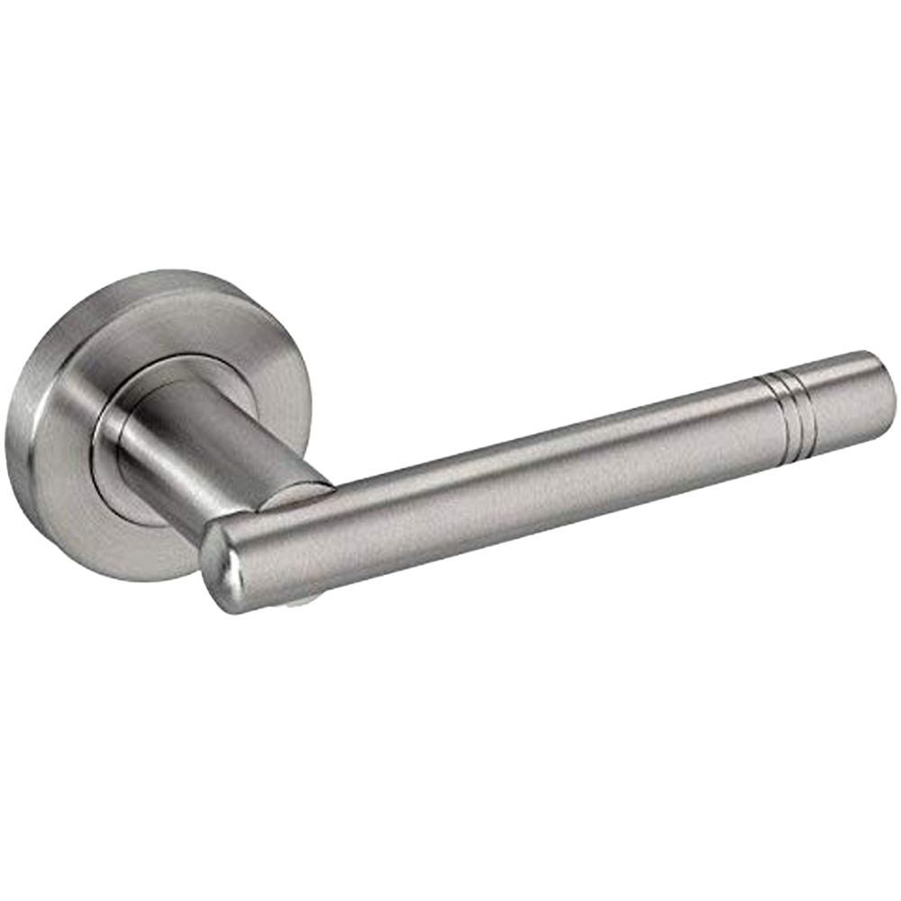 Golden Grace Brushed Satin Chrome 3 Ring Cossiama T-Bar Door Handle Set Image