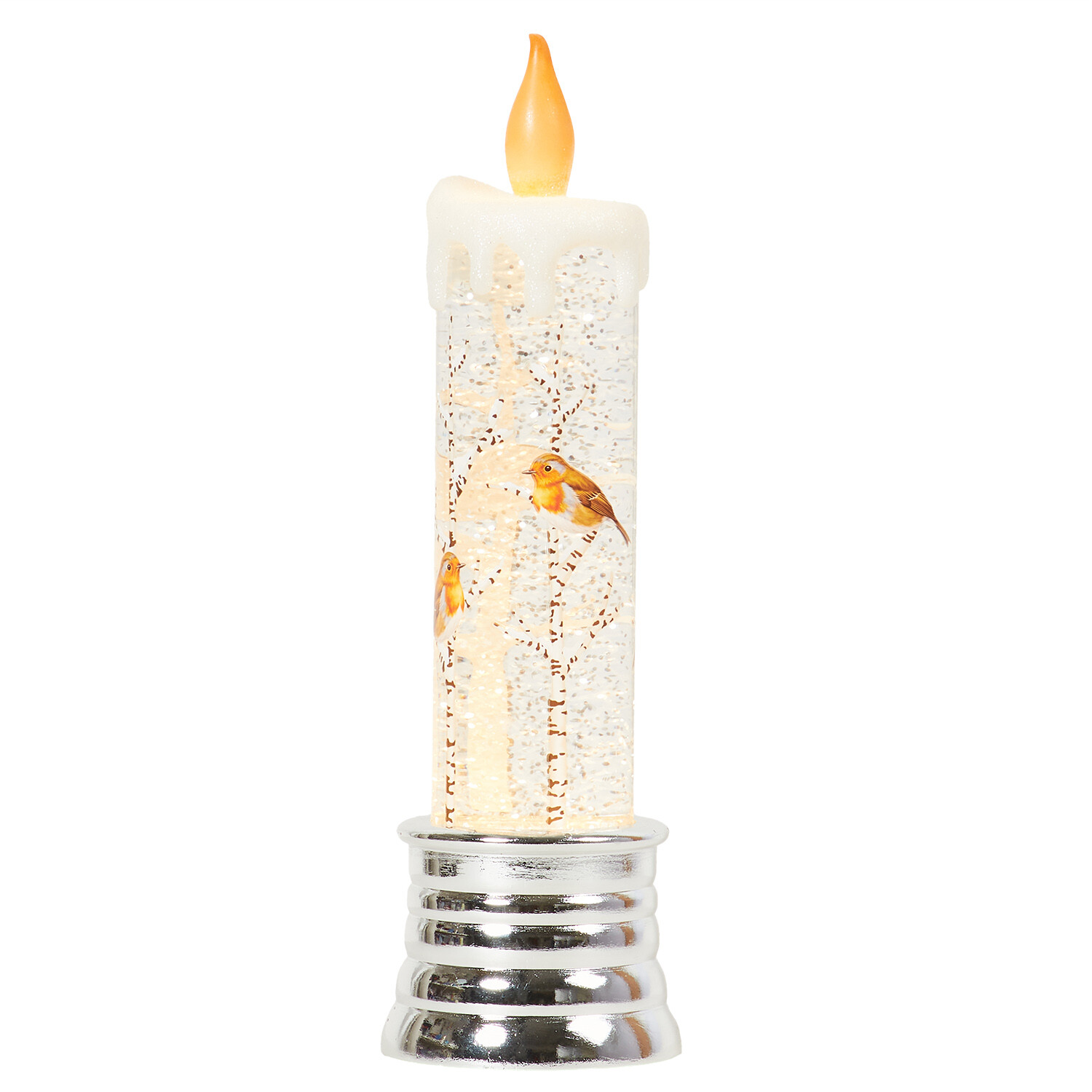 Traditional Glitter Spinning LED Candle Image 6