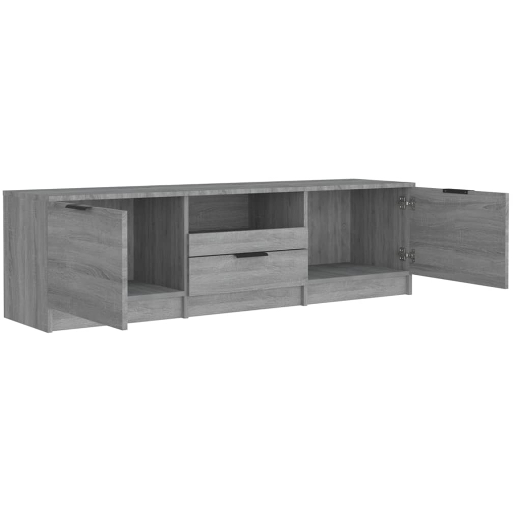 vidaXL 2 Door Single Drawer Single Shelf Grey Sonoma TV Cabinet Image 4