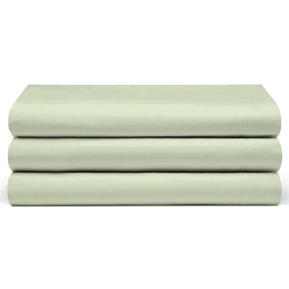 Serene Single Olive Flat Bed Sheet Image 1
