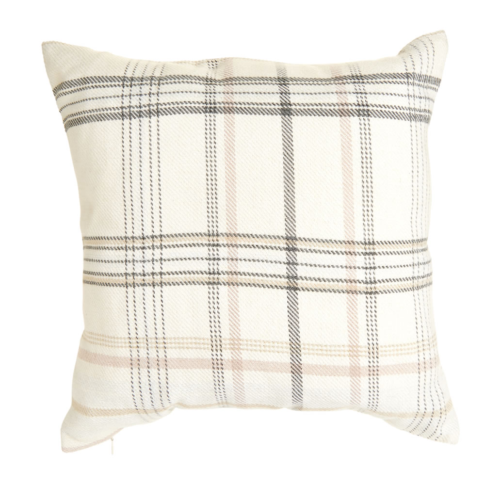 Wilko Woven Check Cushion 43 x 43cm Image 1