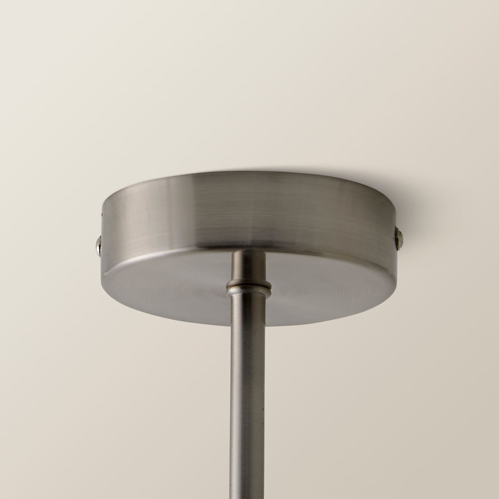 ValueLights Demi 3 Arm Smoked Glass Shade Brushed Chrome Chandelier Ceiling Light with Bulb Image 4