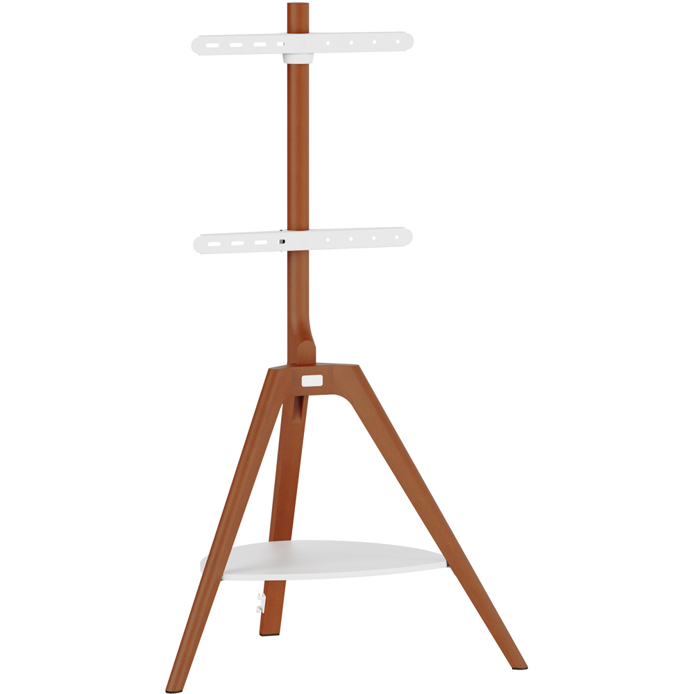 TTAP Tripod Single Shelf Light Wood Floor TV Stand Image 2