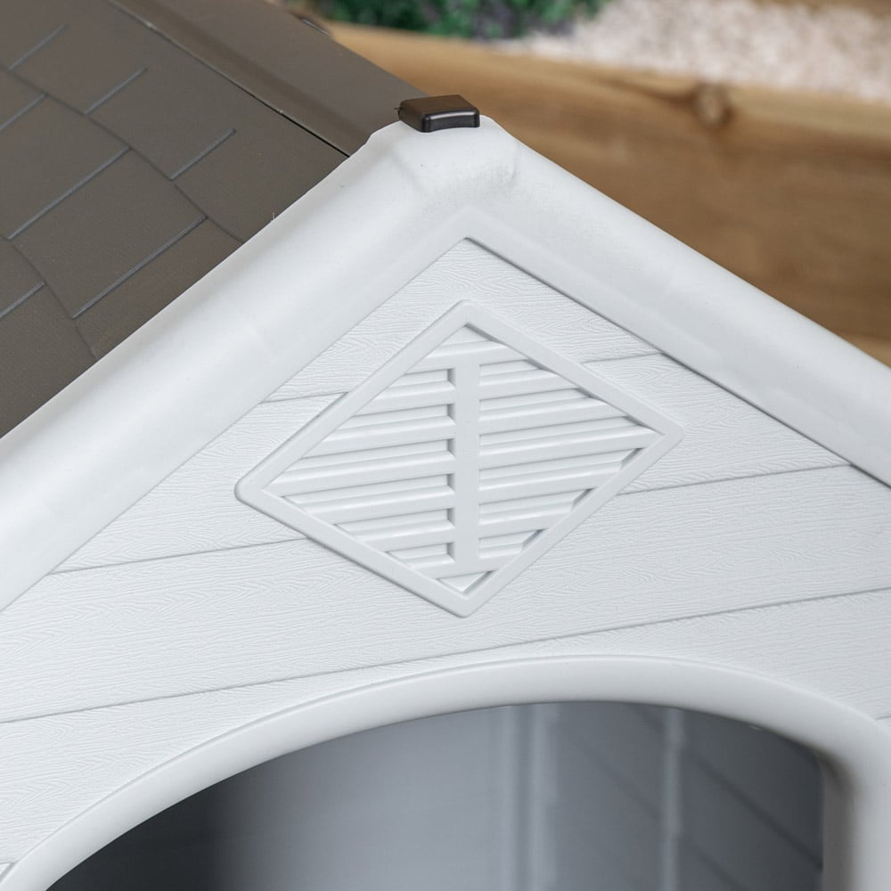 Samuel Alexander Small Grey Outdoor Plastic Dog House 82 x 76cm Image 3
