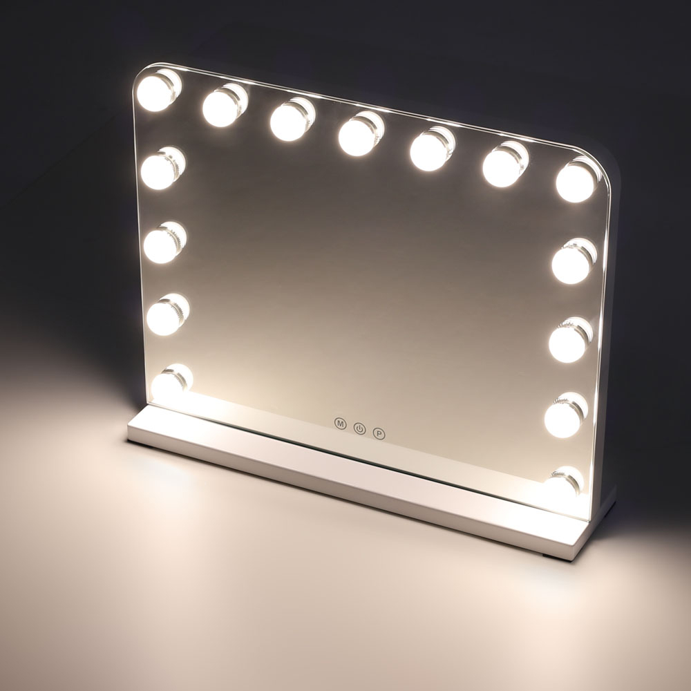 Living and Home White Dimmable Hollywood LED Vanity Makeup Mirror Image 8