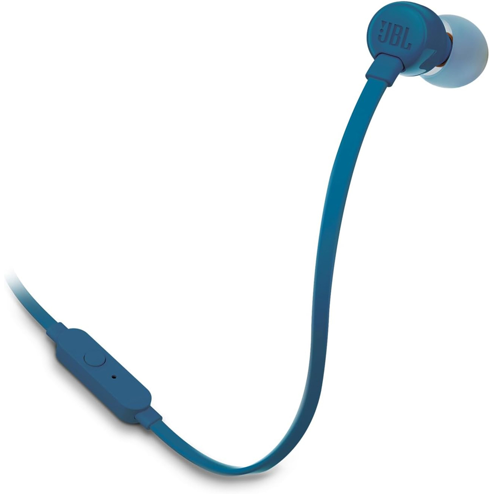 JBL T110 Blue Universal In-Ear Headphones with Remote Control Image 2