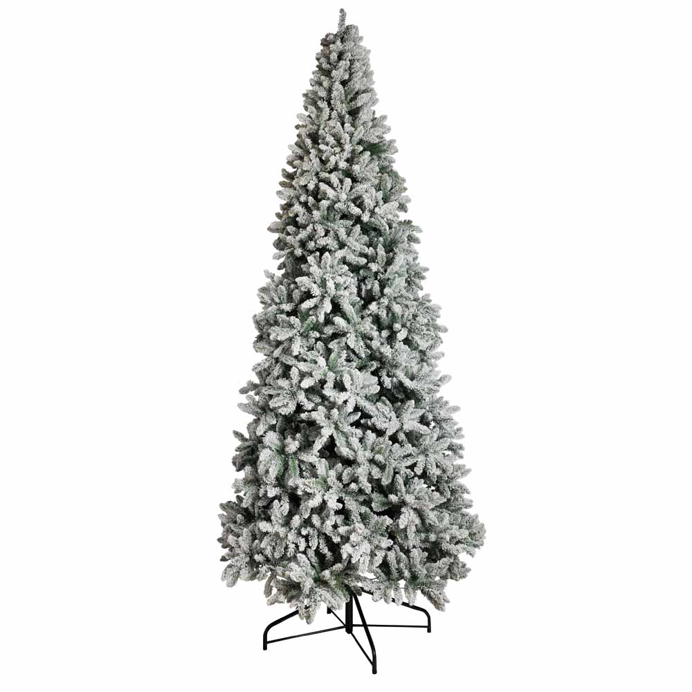 Wilko Pre Lit Flocked Tree 12ft Wilko