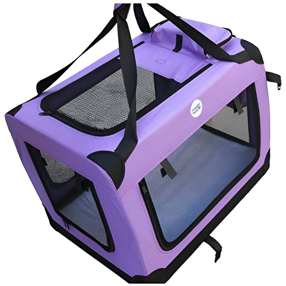 HugglePets Small Purple Fabric Crate 50cm Image 4