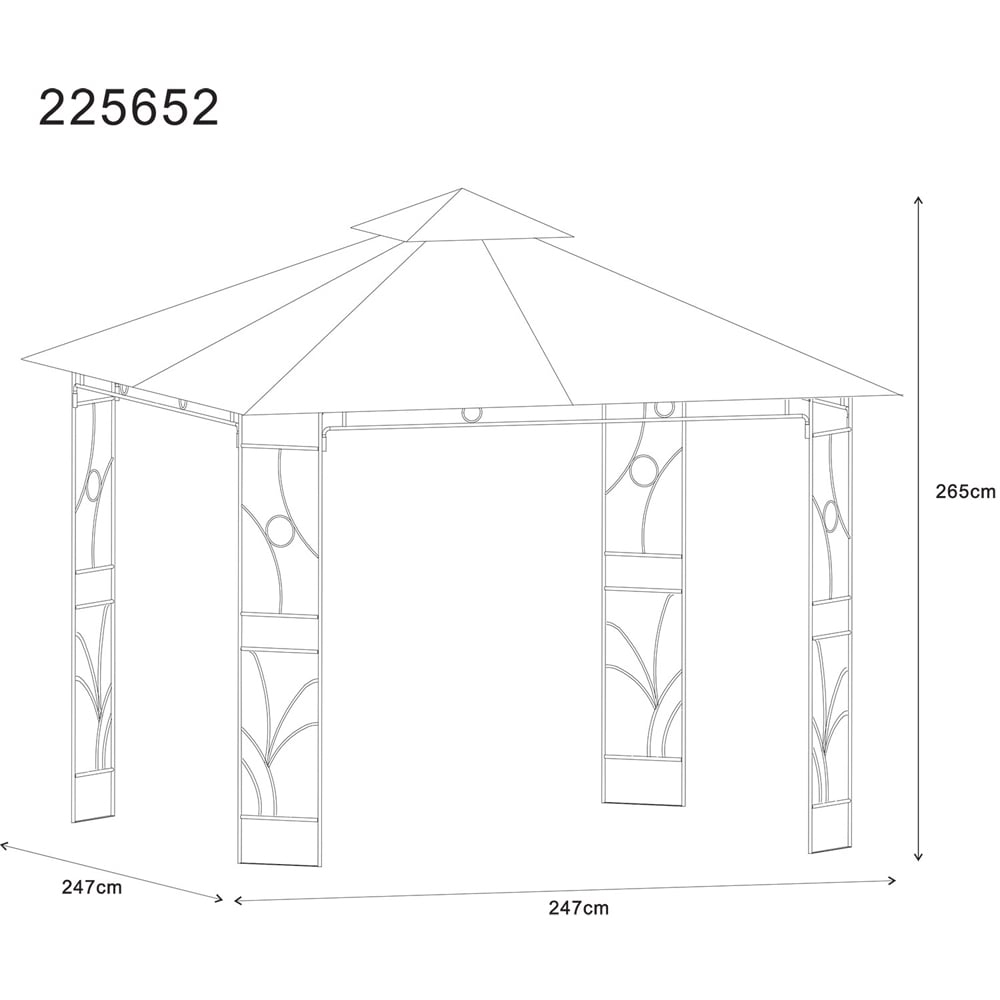 Outdoor Essentials Arosa 2.5 x 2.5m Steel Gazebo Image 8