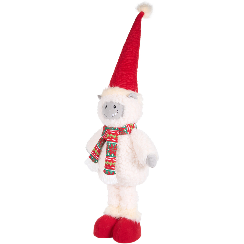 Extendable Christmas Yeti 115cmRed and White Image 2