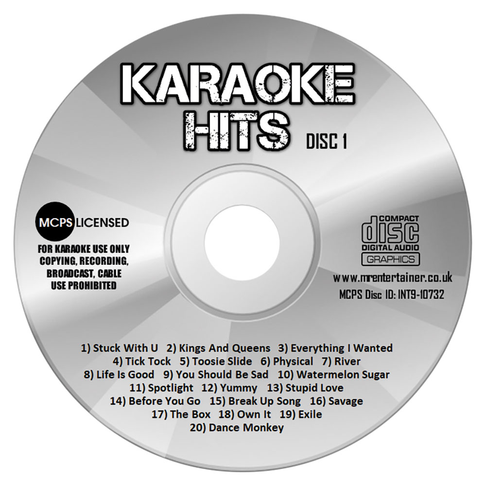 Mr Entertainer Silver 2020 Hits Karaoke CDG Disc Image 3