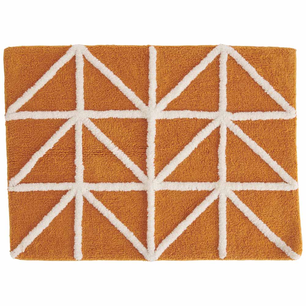 Wilko Tufted Bath Mat Orange 50 x 70cm Wilko