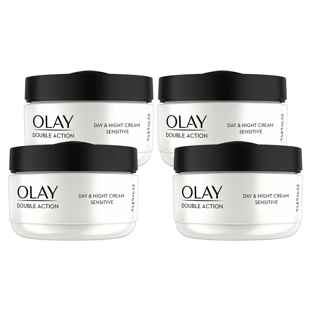 Olay Double Action Sensitive Day and Night Cream Case of 4 x 50ml Image 1
