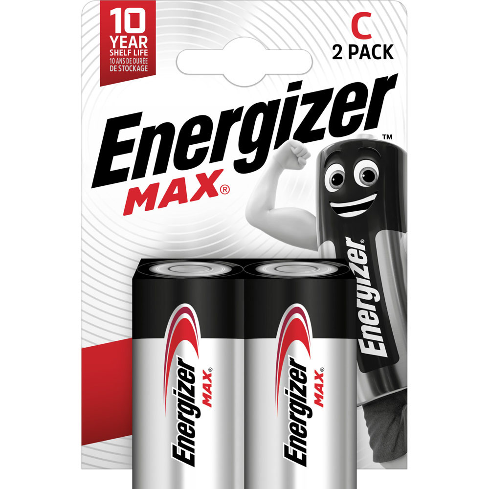 Energizer Max C 2 Pack Alkaline Batteries Image 1