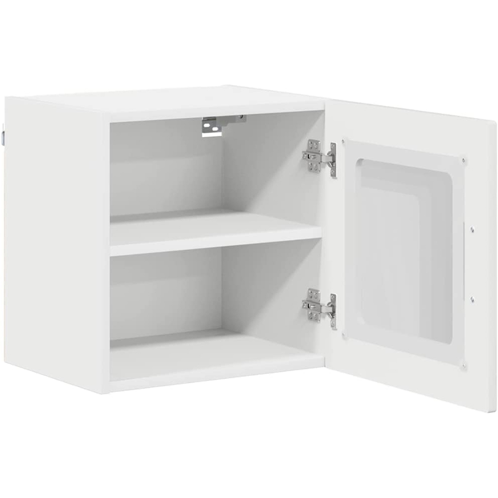 vidaXL Kalmar Single Glass Door High Gloss White Wall Mounted Kitchen Cabinet Image 5