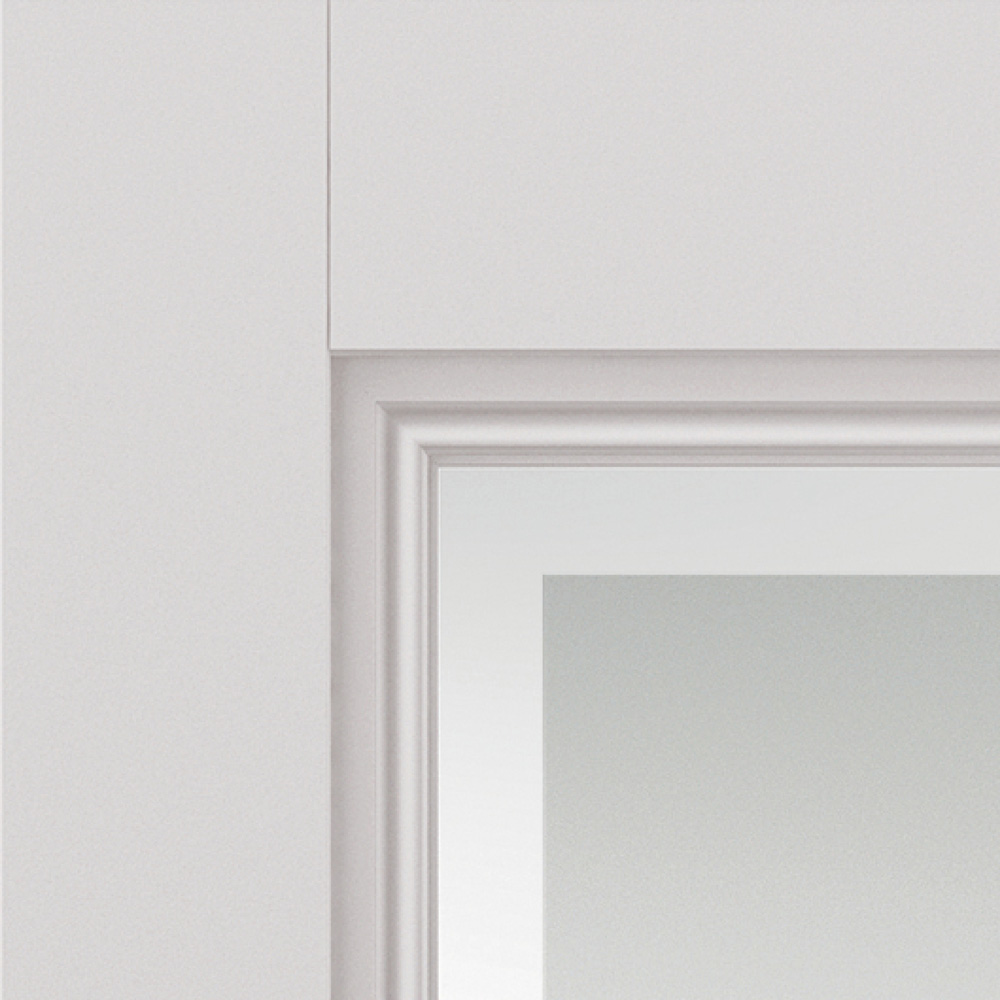 JB Kind Belton White Primed Etched Glazed Internal Door 1981 x 686mm Image 3