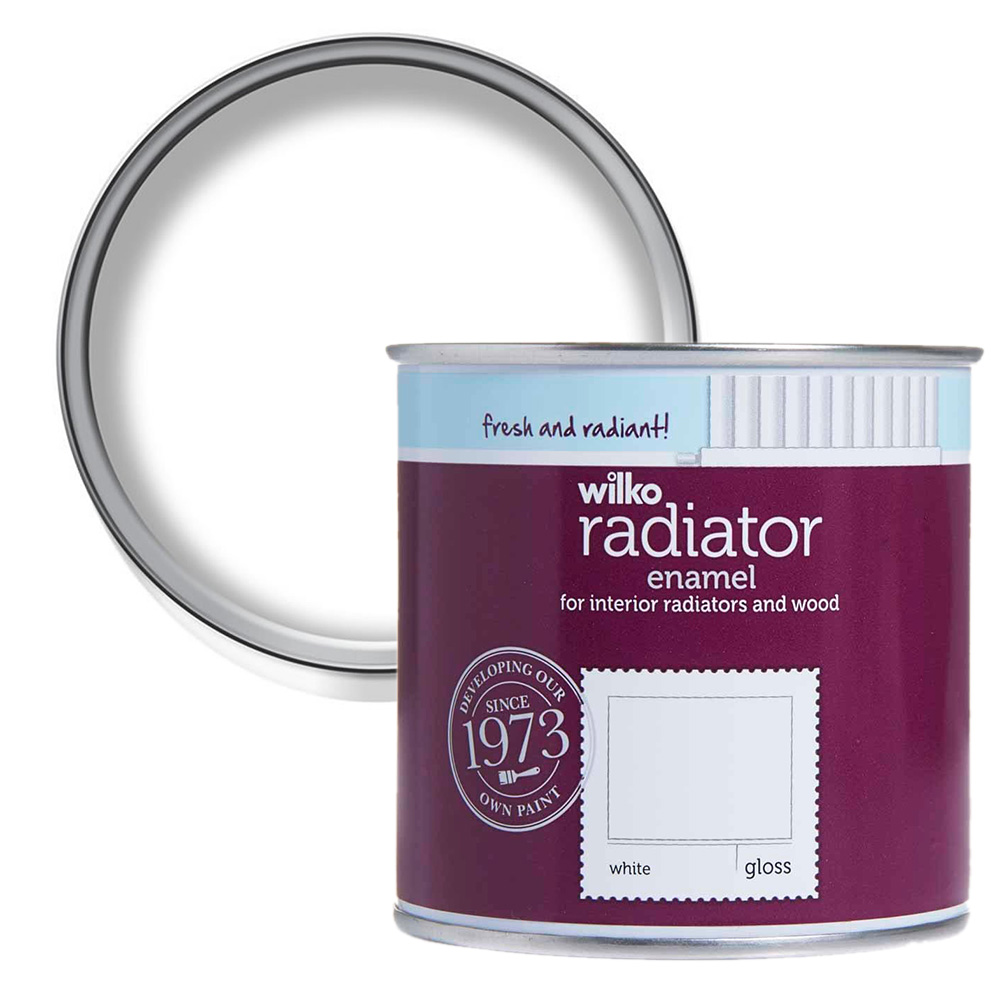 Wilko Radiator Enamel White Gloss Paint 250ml Wilko