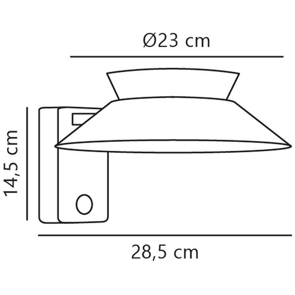 Nordlux Justina Solar Anthracite Wall Light Image 4