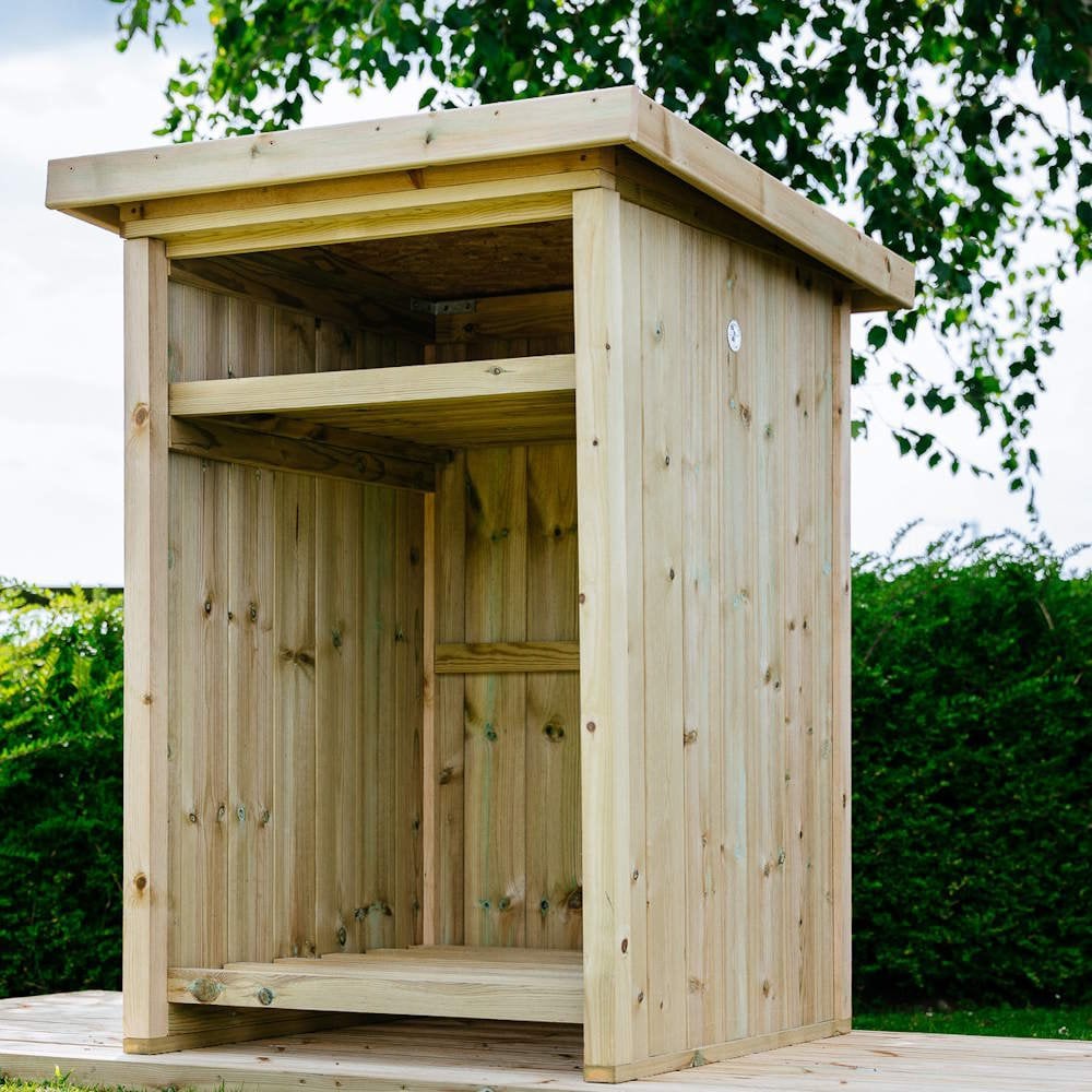 The Garden Village Billington 2.4 x 3.6ft Small Log Storage Shed Image 1