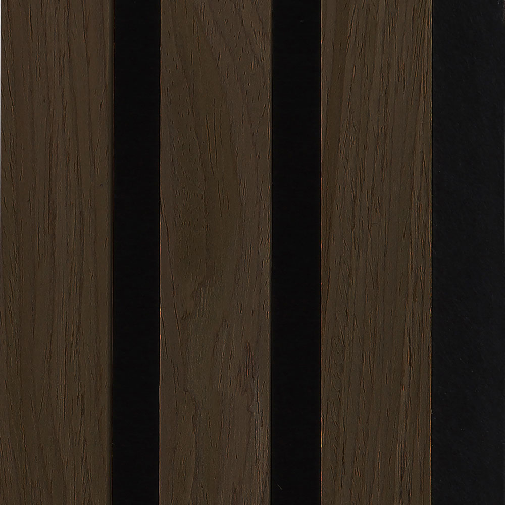 Kraus Easy Living Dark Oak Acoustic Slat Wall Panel 240 x 60cm Image 9
