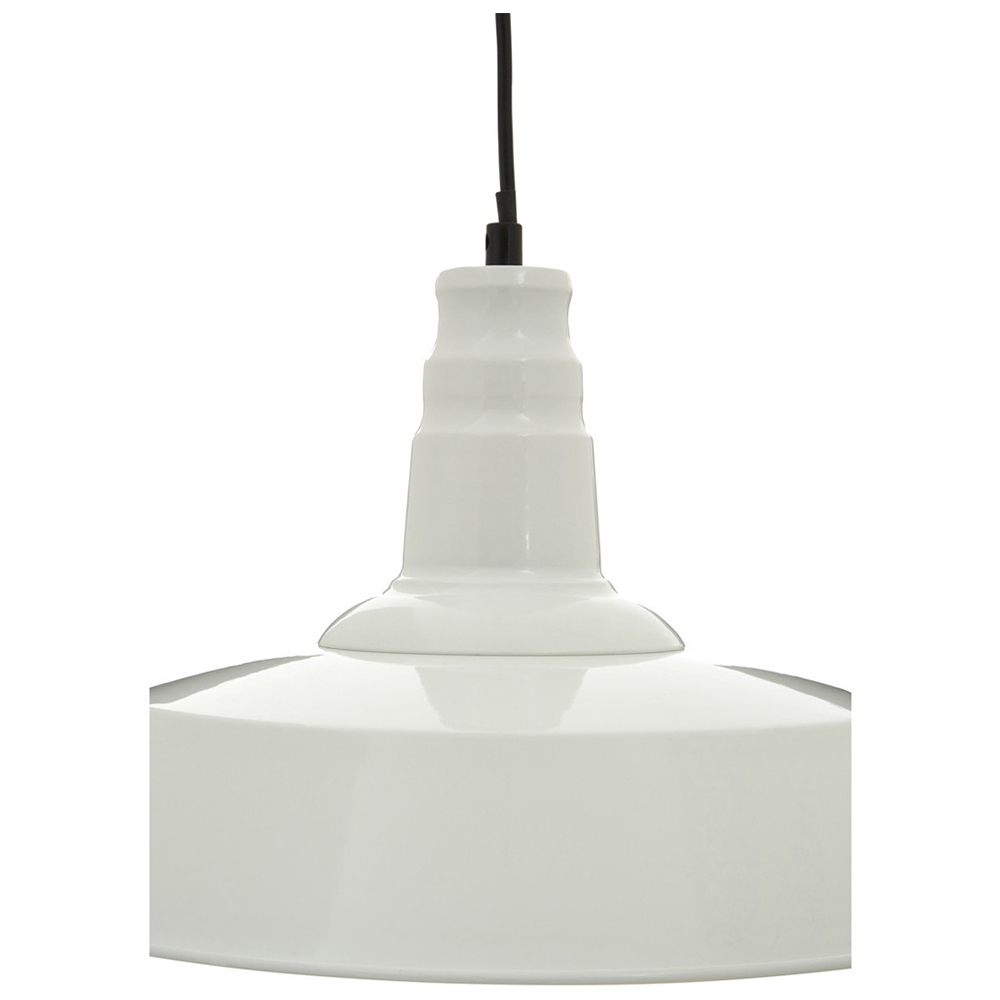 Premier Housewares White Metal Pendant Light Image 4
