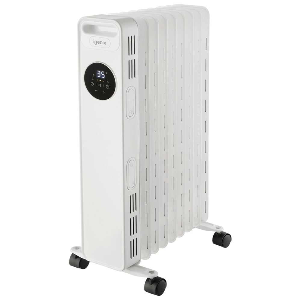 Igenix White Digital Oil Filled Radiator 2000W Image 1