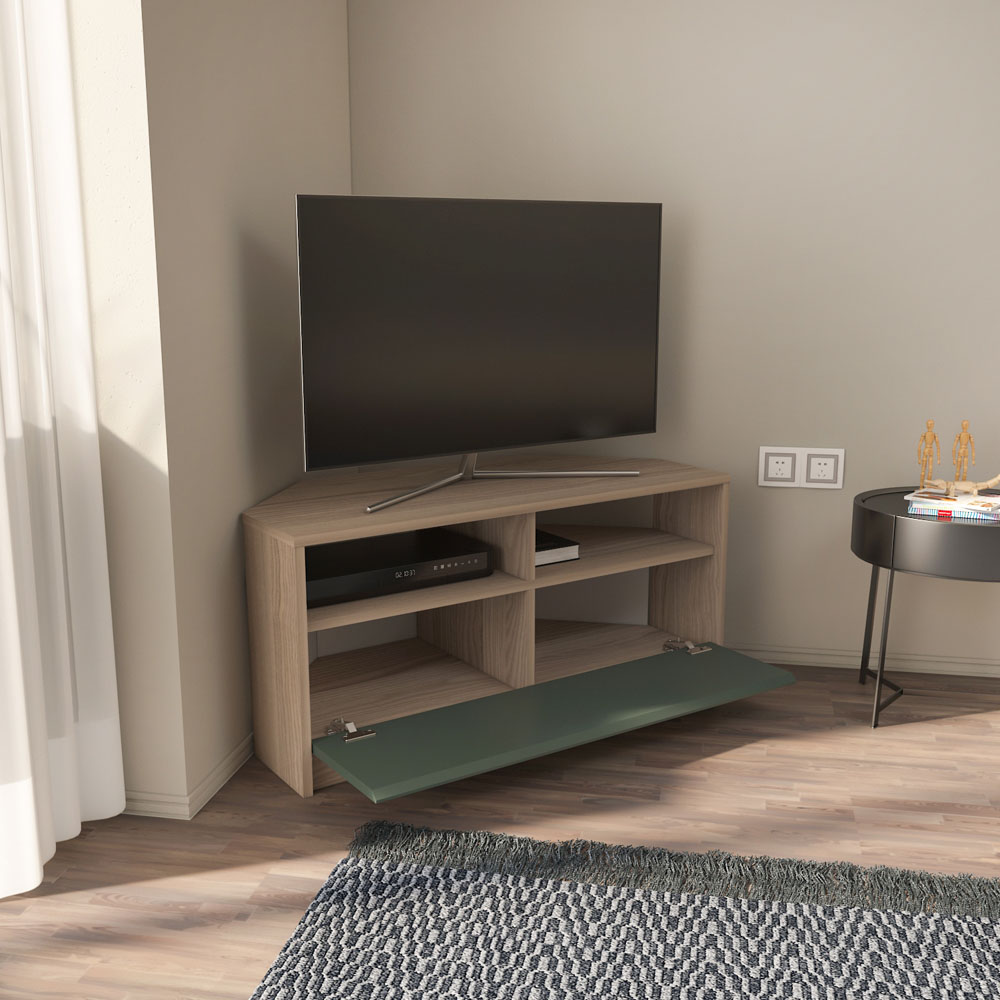Decorotika Comero Single Door 2 Shelf Cordoba and Silva Corner TV Unit Image 3