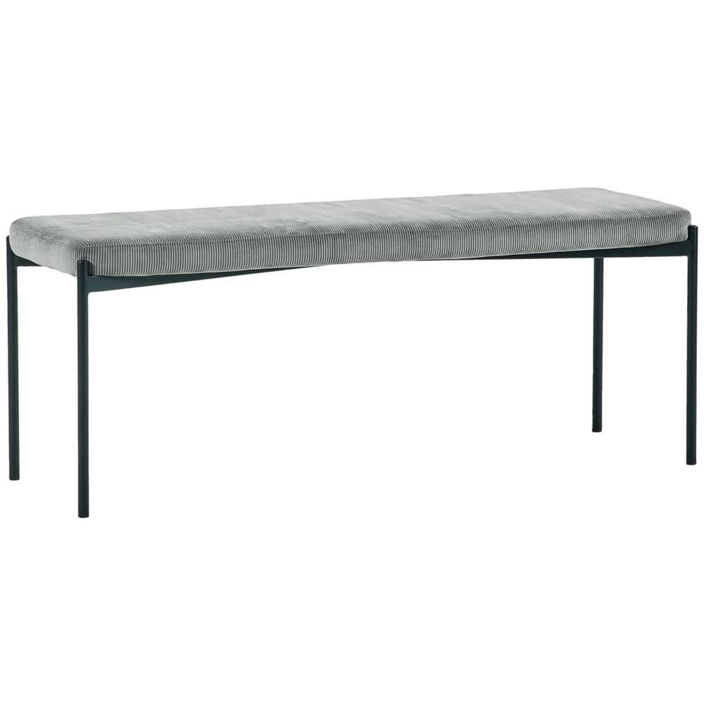 Julian Bowen Leonie 2 Seater Grey Velvet Dining Bench Image 2