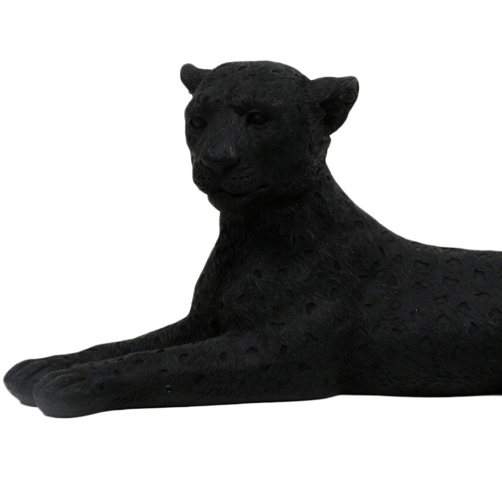 Black Laying Leopard Ornament Image 2