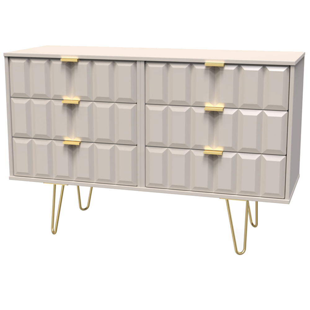 Crowndale Cube 6 Drawer Matt Kashmir Chest of Drawers Ready Assembled Image 2