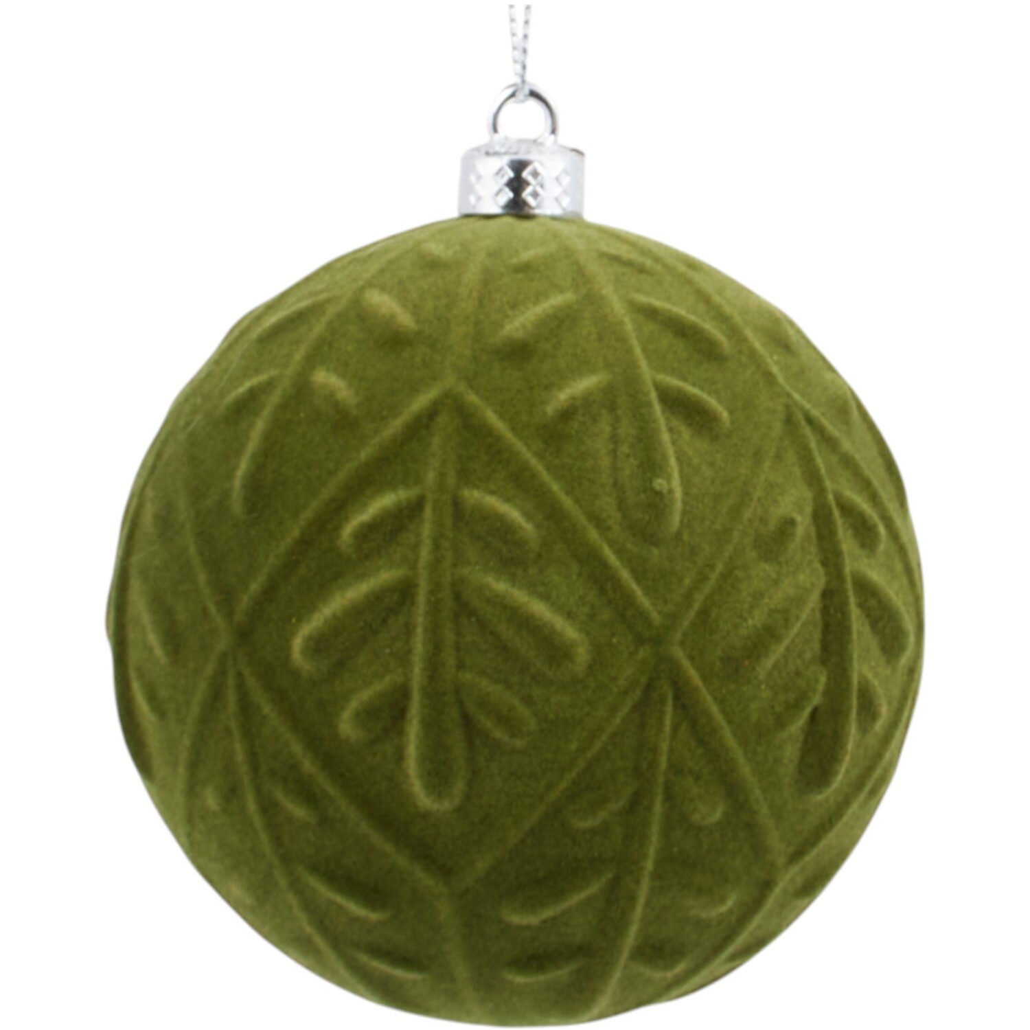 Pack of 4 Flocked Baubles Image 4