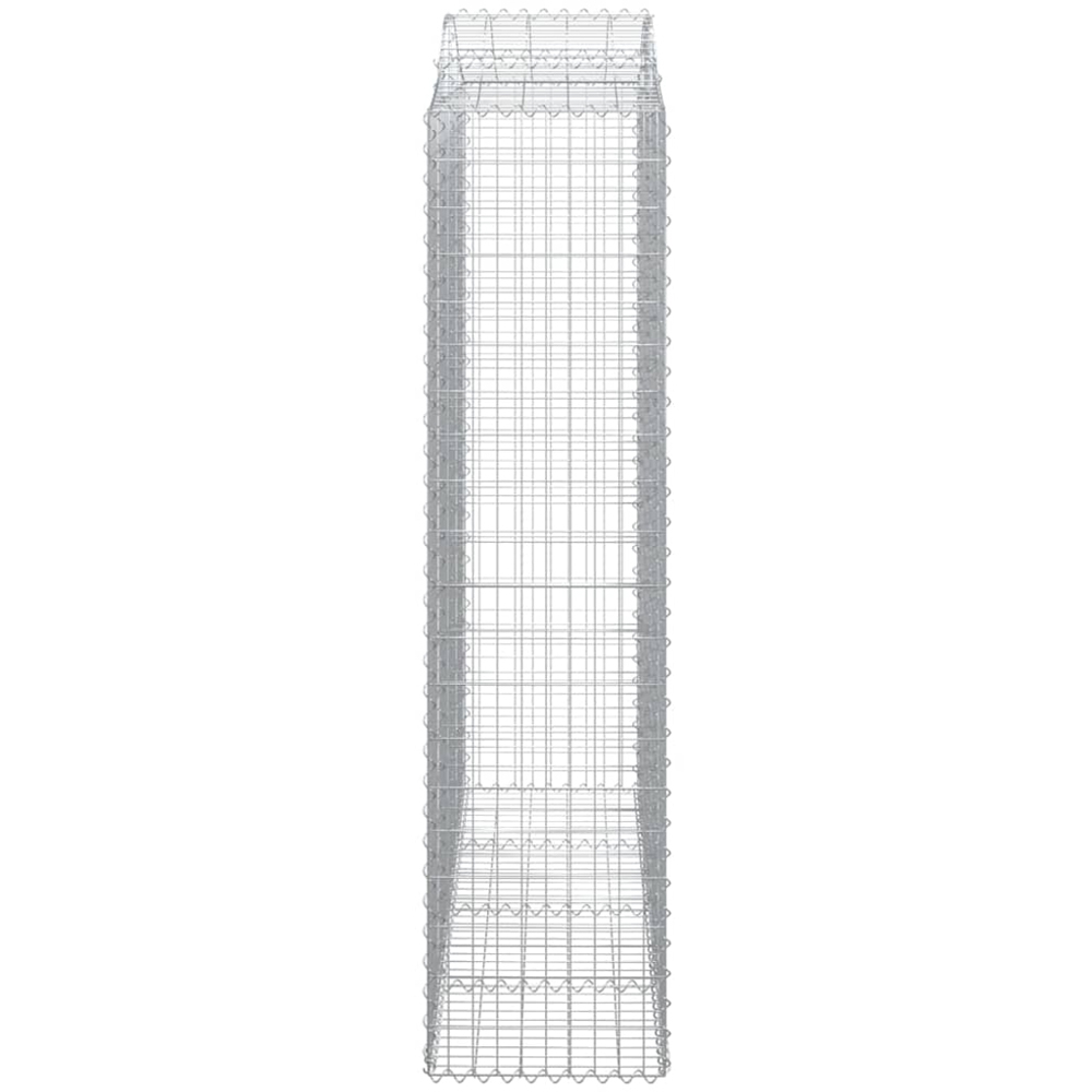 vidaXL Silver Galvanised Iron Arched Gabion Basket 200 x 50 x 200/220cm 5 Pack Image 3