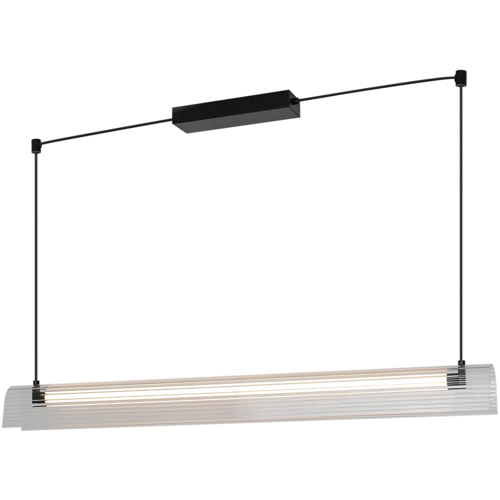 Nordlux Aliani Black Ribbed Acrylic Pendant Light Image 1
