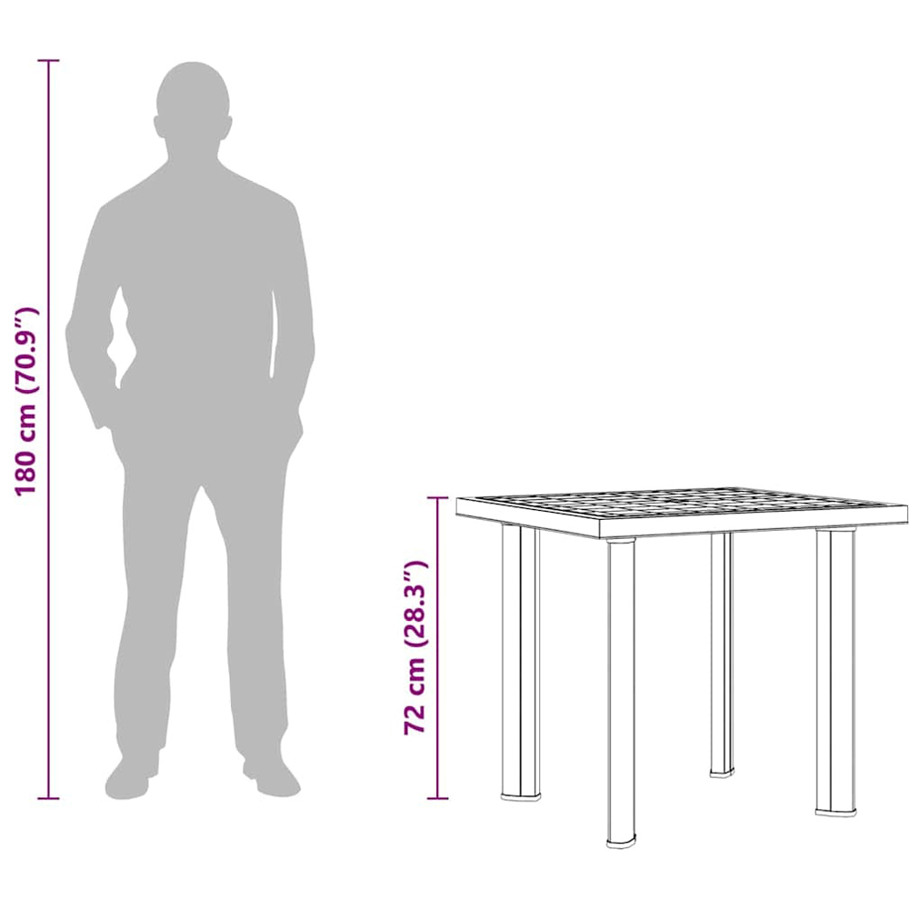 Walplus Green Plastic Garden Table with Umbrella Hole Image 9