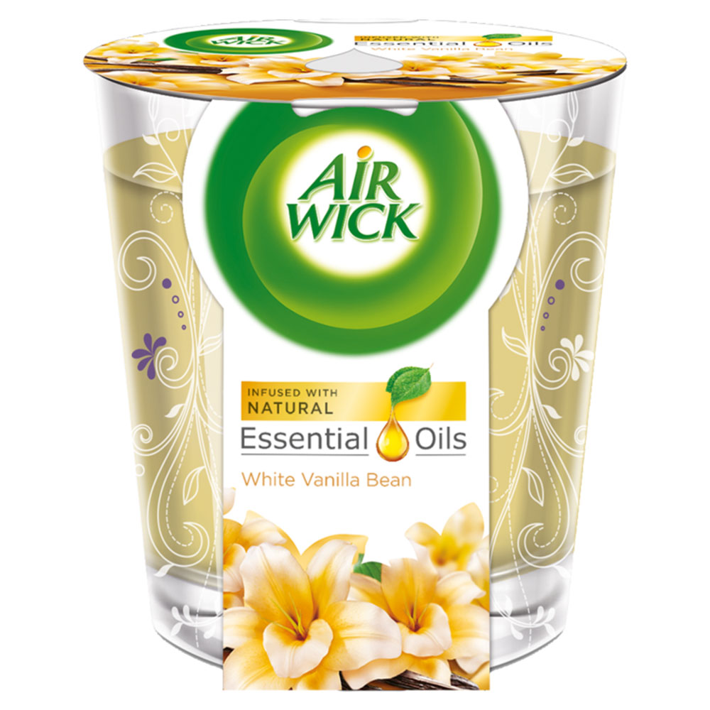 Air Wick White Vanilla Bean Scented Candle 105g Image